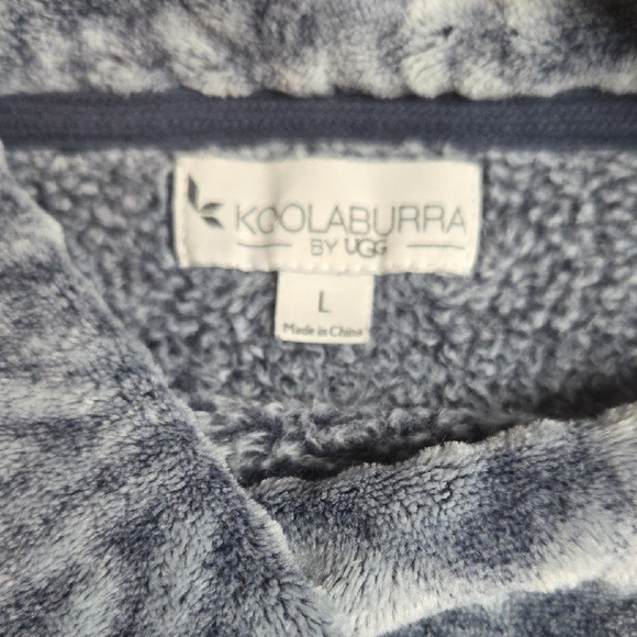 KOOLABURRA by UGG Gray Freece Plush Neck Sweater,sz L. - Picture 3 of 5
